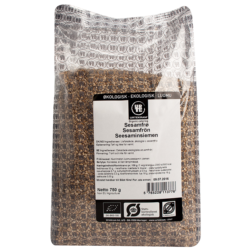 Urtekram 750g luomu seesaminsiemen - 63% alennus