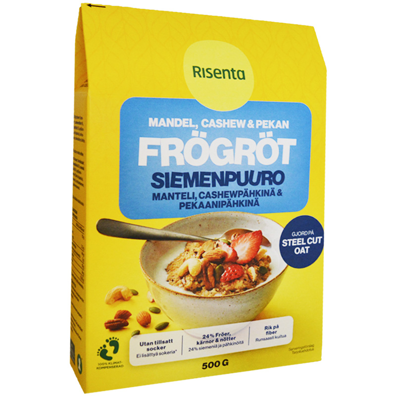 Siemenpuuro "Manteli, cashew & pekaani" 500 g - 29% alennus