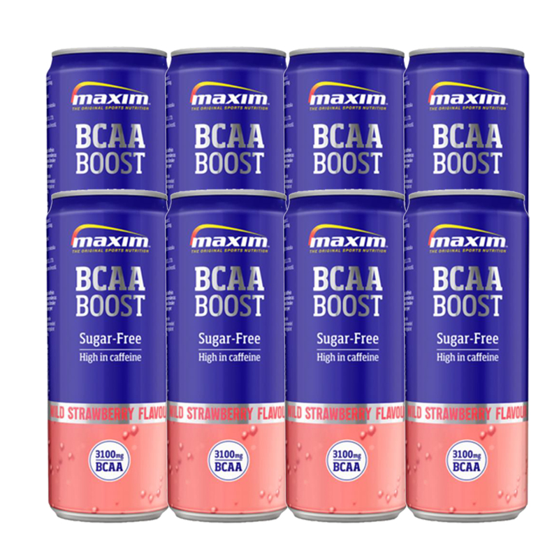 Urheilujuomat BCAA Boost Mansikka 8kpl - 28% alennus