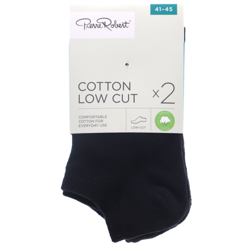 Matalavartiset Sukat Musta 41-45 2-pack - 50% alennus