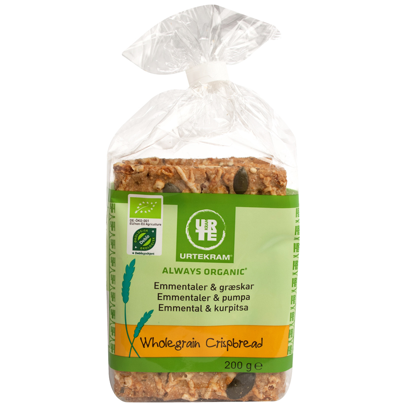 Luomu Näkkileipä "Emmental & Kurpitsa" 200g - 33% alennus