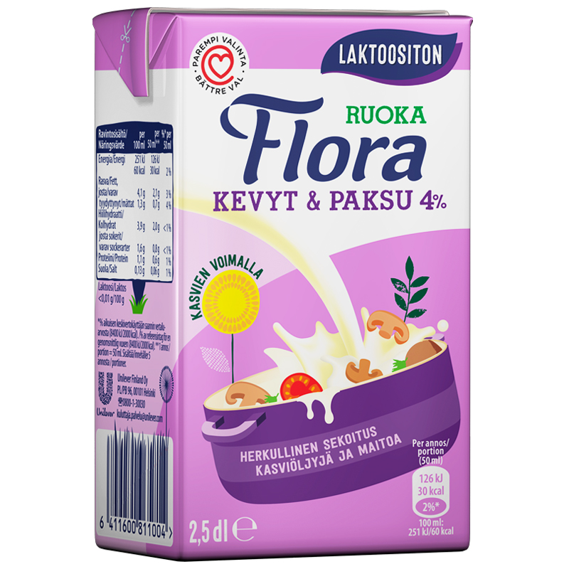 Laktoositon Flora Ruoka 250 ml - 39% alennus