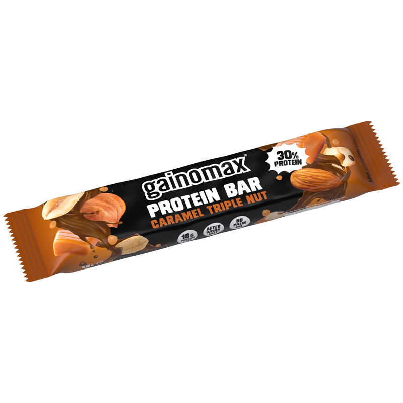 Proteiinipatukka Caramel Triple Nut - 50% alennus