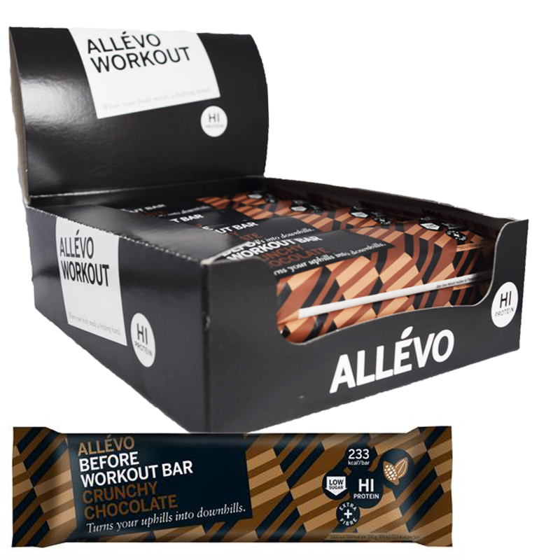 Laatikollinen proteiinipatukoita "Crunchy Chocolate" 12 x 65 g - 50% alennus