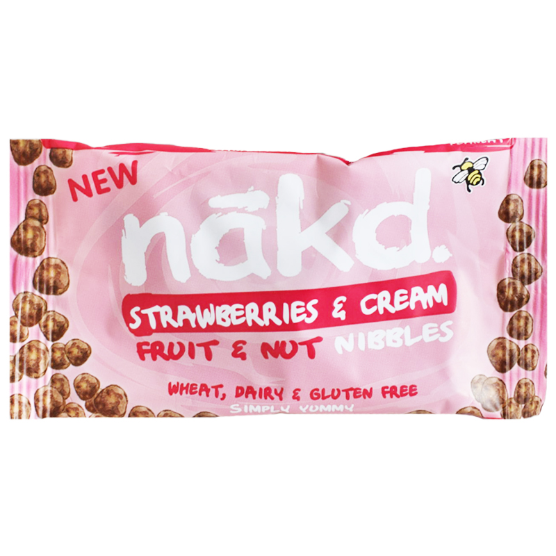 Pähkinäraakapalloja "Strawberries & Cream" 40g - 61% alennus