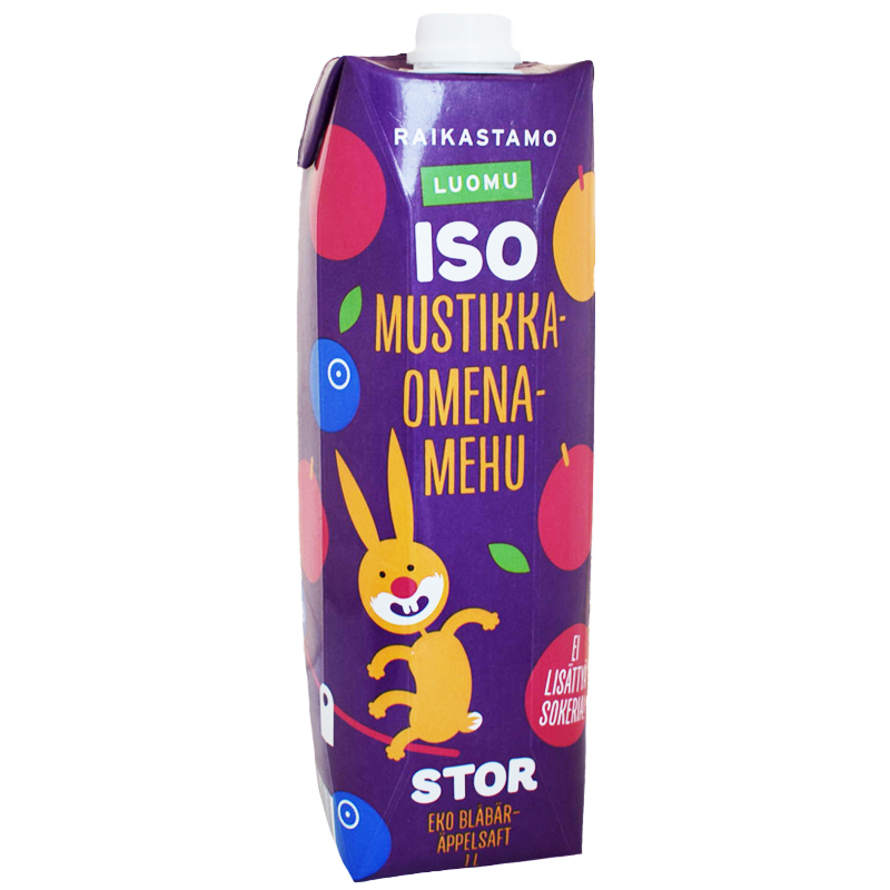 Luomu Mustikka-Omenamehu 1L - 62% alennus
