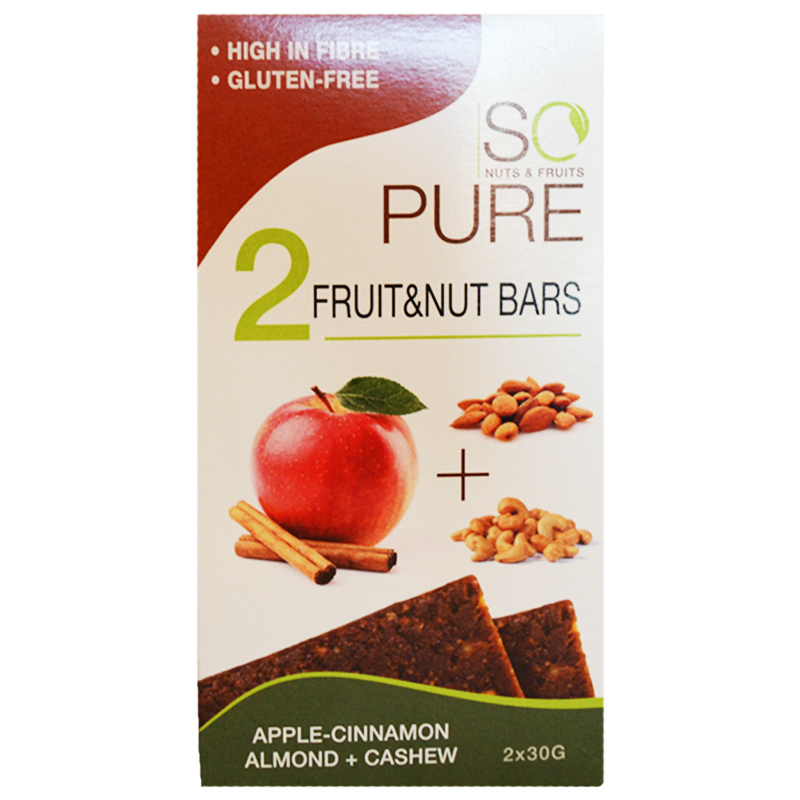 Pähkinäpatukat "Apple & Cinnamon" 2 x 30 g - 74% alennus