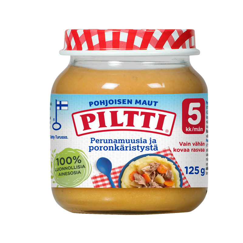 Lastenruoka Perunamuusia & Poronkäristystä - 31% alennus