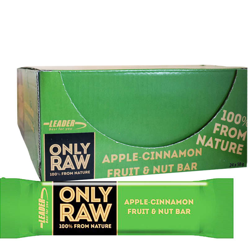 Laatikollinen Hedelmä-Pähkinäpatukoita "Apple & Cinnamon" 24 x 50g - 51% alennus