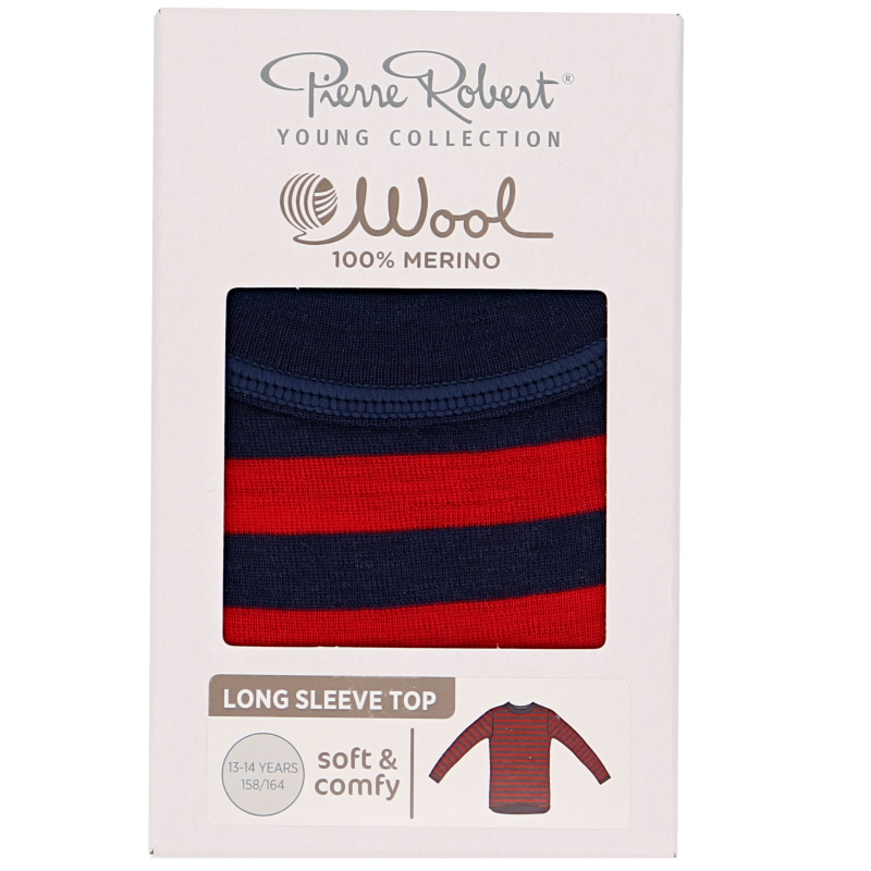Merinovillapaita lapsille Navy Red, koko 158-164 - 78% alennus