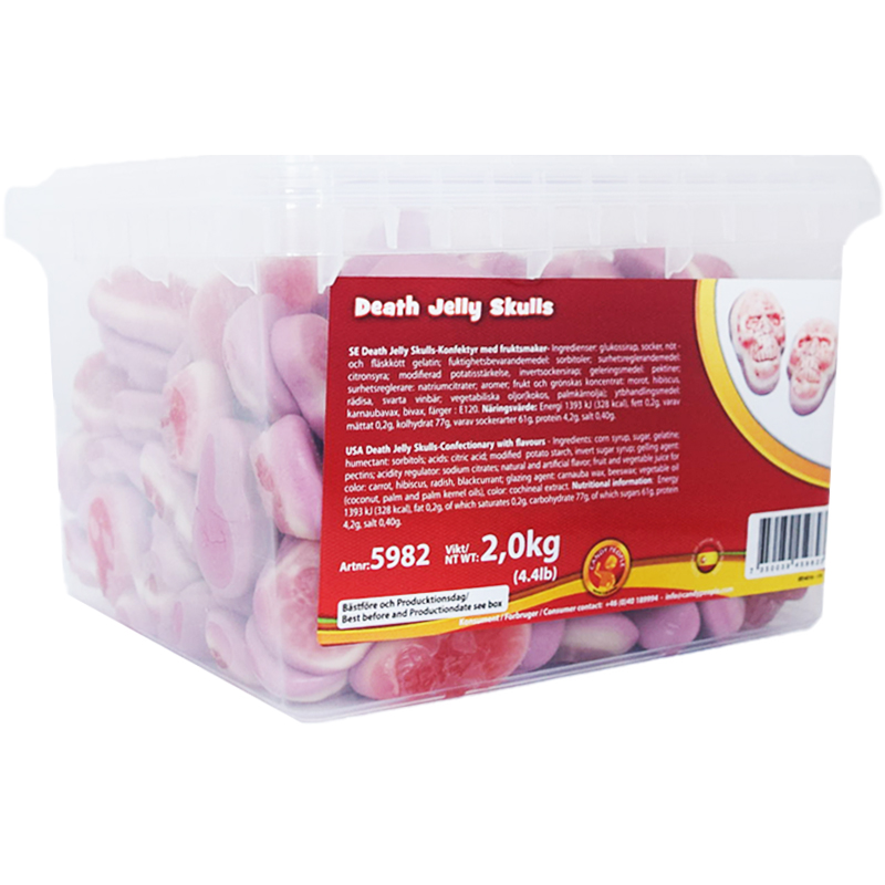 Laatikko: Karkkipääkallot 2kg - 50% alennus
