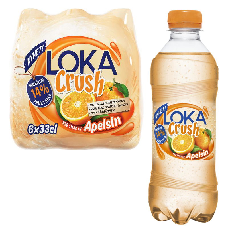Loka "Crush" Appelsiini 6 x 33cl - 93% alennus