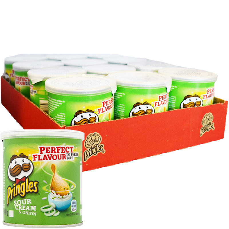 Laatikollinen Perunalastuja "Sour Cream & Onion" 12 x 40g - 33% alennus