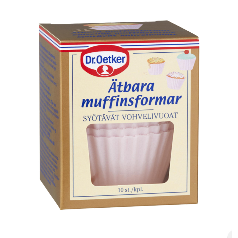 Muffinvuoka, syötävä, vaaleanpunainen 10 kpl - 51% alennus