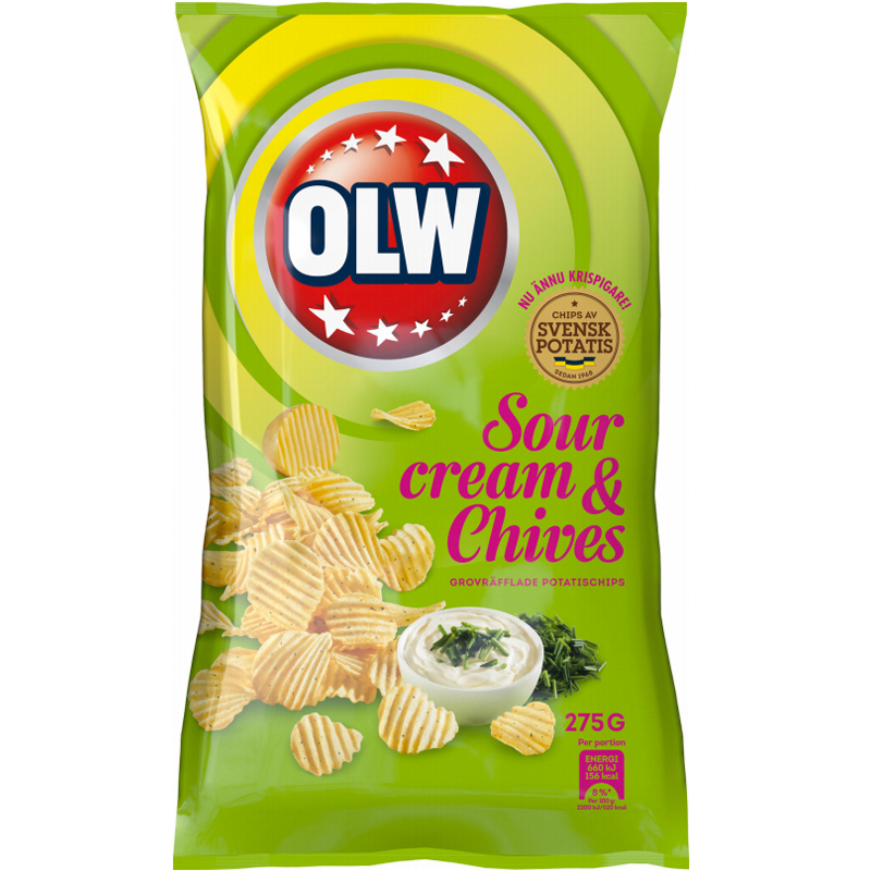Sipsit "Sourcream & Chives" 275 g - 32% alennus