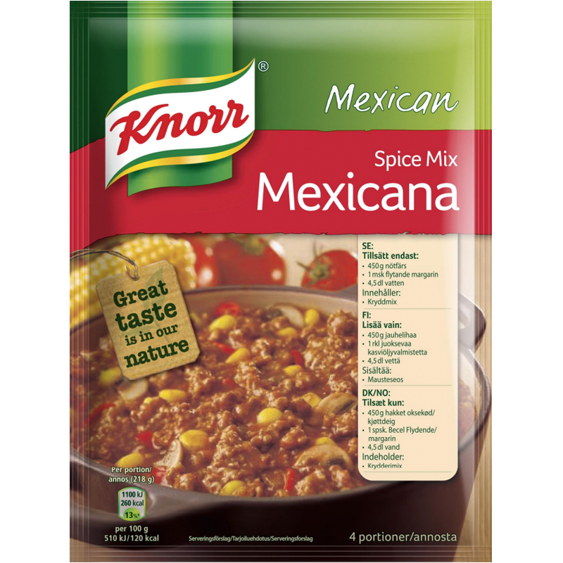 Pata-ainekset " Mexicana" 49 g - 73% alennus
