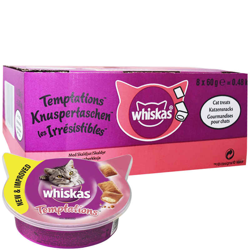 Laatikollinen Kissanherkkua "Temptation" 8 x 60g - 36% alennus