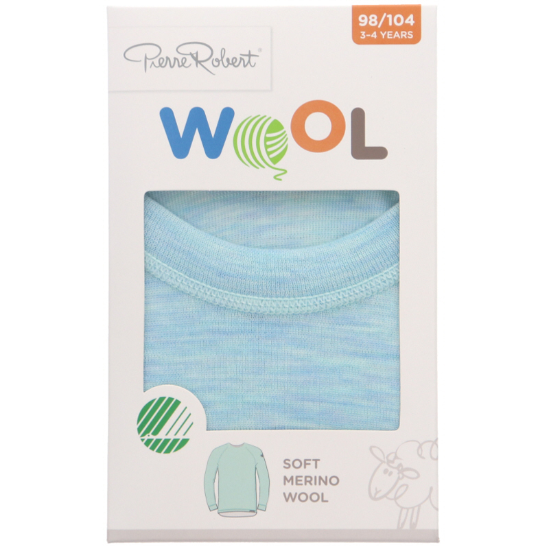 Merinovillapaita Lapset, 98-104 Mint Melange - 65% alennus