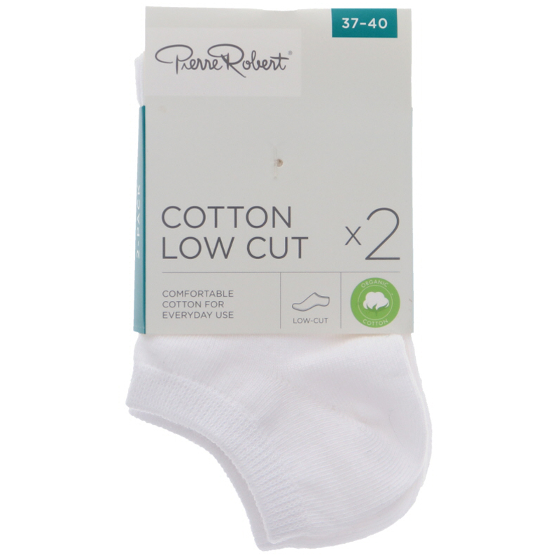 Matalavartiset Sukat Valkoinen 37-40 2-pack - 50% alennus