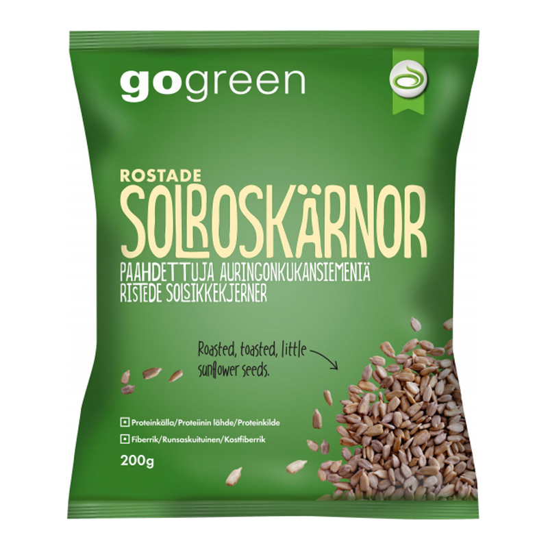 Paahdetut auringonkukansiemenet 200 g - 34% alennus