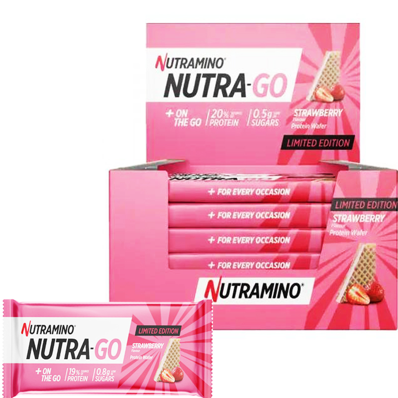 Proteiinivohvelit Mansikka 12kpl - 60% alennus