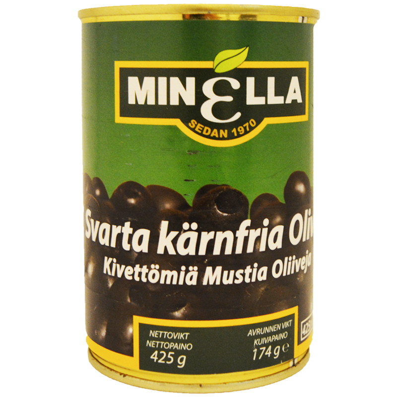 Kivettömät Mustat Oliivit 174g - 50% alennus