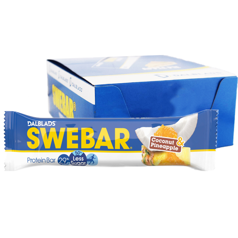 Laatikko: Proteiinipatukat "Coconut & Pineapple" 20 x 55g - 50% alennus