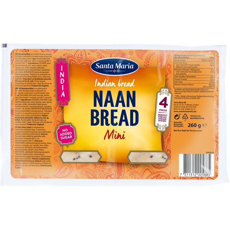 Naan-leipä Mini - 16% alennus