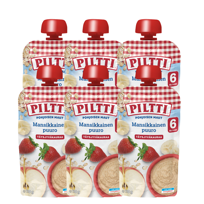 Annospussi Mansikkainen Puuro 6kpl - 54% alennus