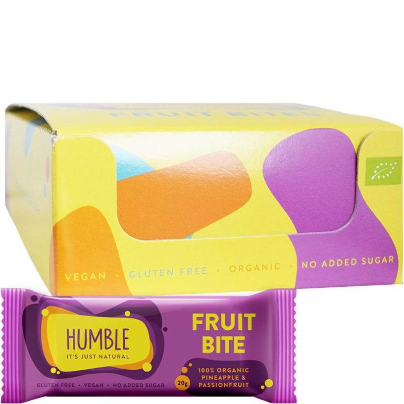 Laatikollinen Luomu Hedelmäpatukoita "Pineapple & Passionfruit" 30 x 20g - 49% alennus