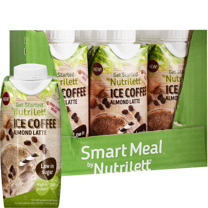 Laatikollinen Ateriankorvikepirtelöitä "Ice Coffee Almond Latte" 12 x 330ml - 28% alennus