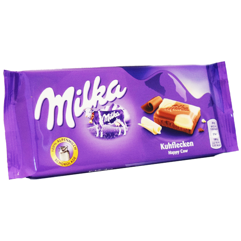 Maito- ja valkosuklaalevy 100 g - 40% alennus