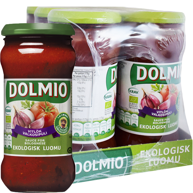 Laatikollinen Luomu Tomaattivalkosipulikastiketta 6 x 350g - 35% alennus
