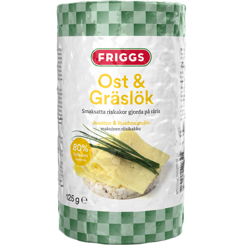 Riisikakut, Juusto & Ruohosipuli 125g - 34% alennus