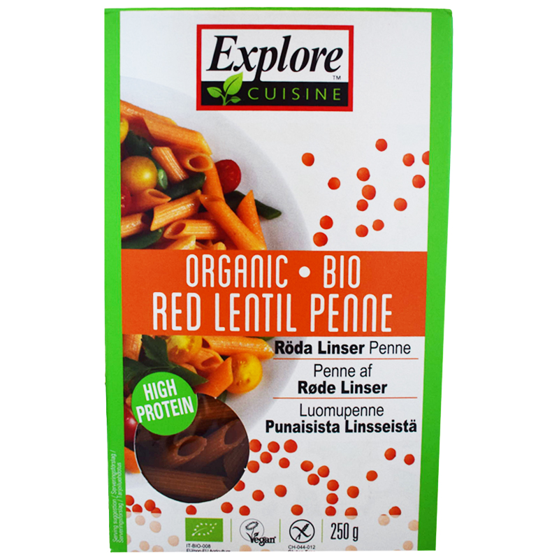 Luomupenne "Red Lentil Penne" 250g - 29% alennus