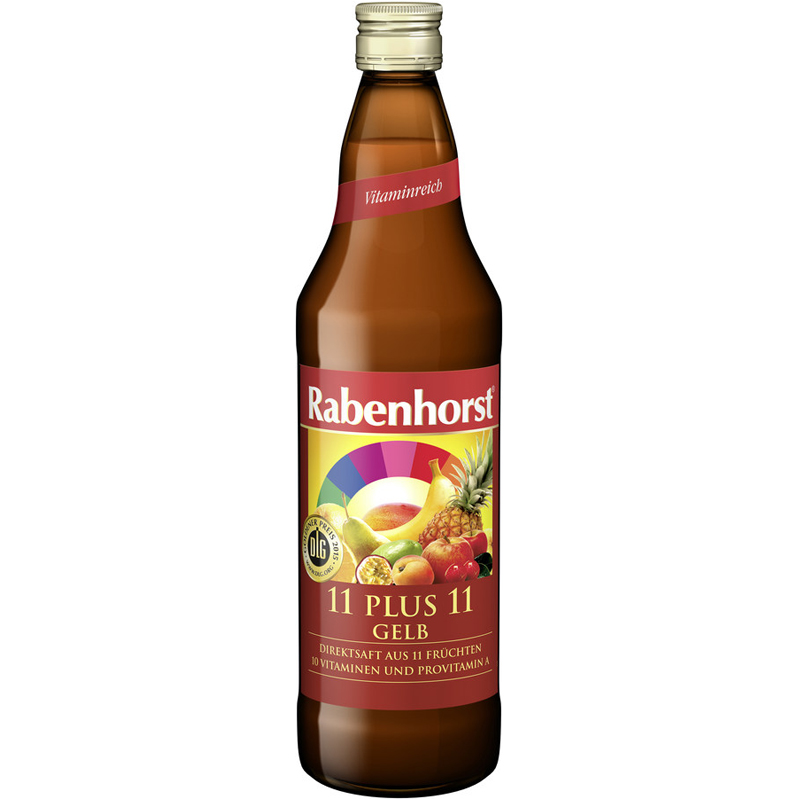 Multivitamiinimehu 11+11 keltainen - 67% alennus