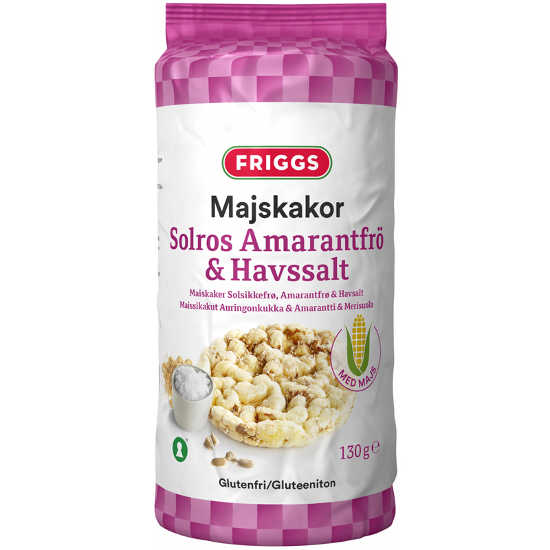 Maissikakut Auringonkukka, Amarantti & Merisuola 130g - 45% alennus