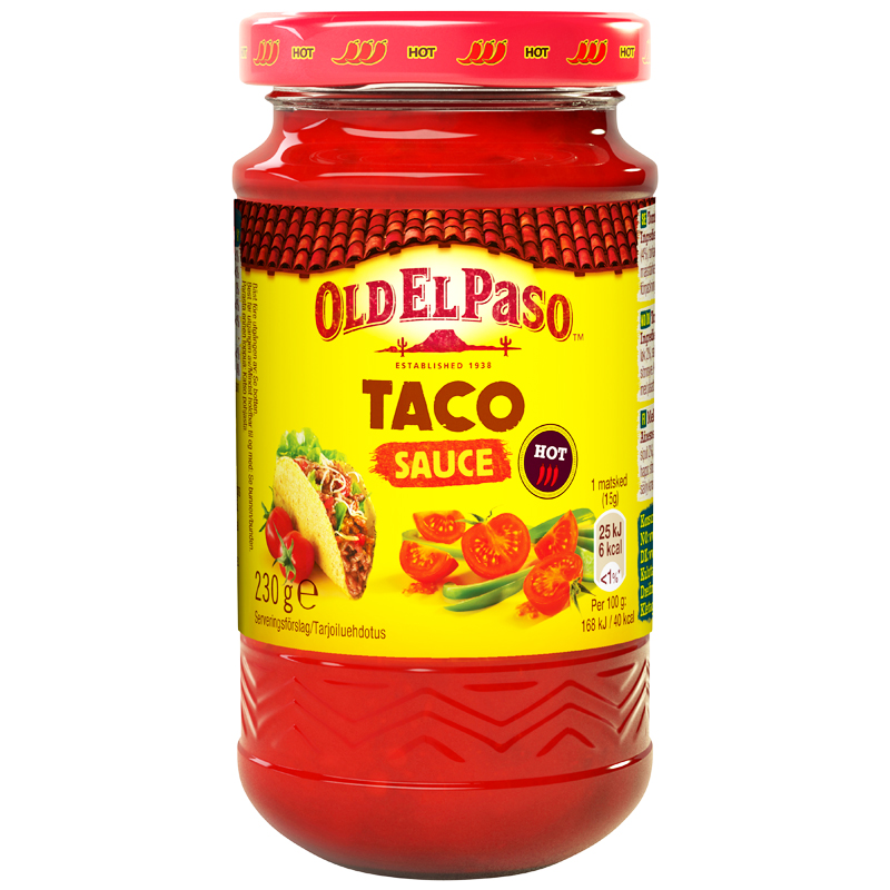 Tacokastike "Hot" 230g - 34% alennus