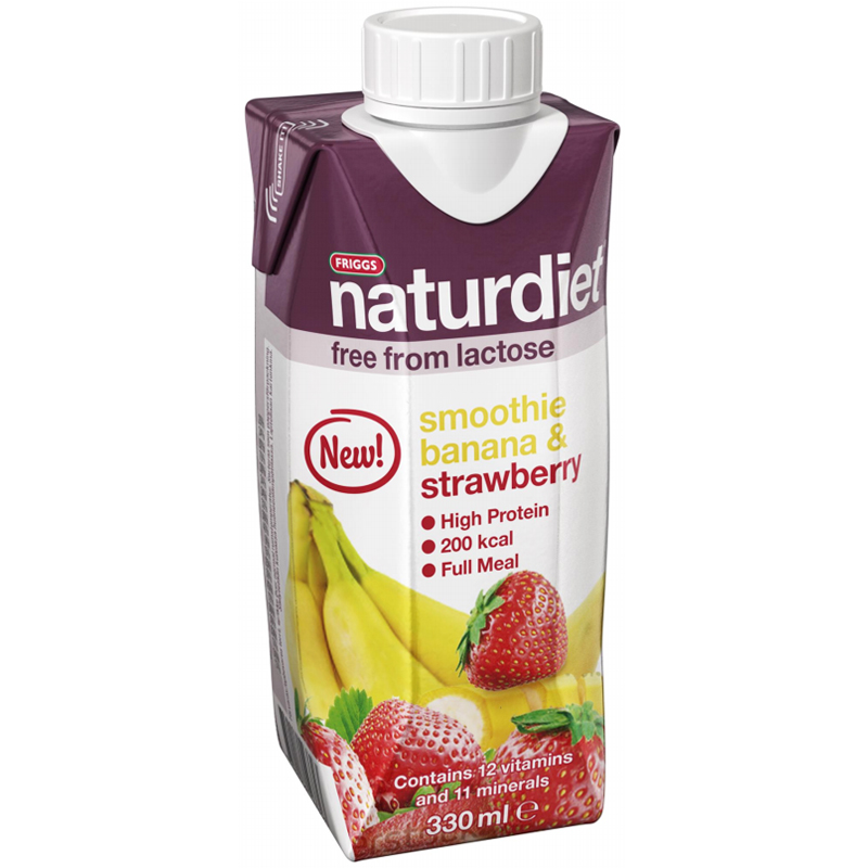 Ateriankorvike smoothie Banaani Mansikka, 330ML - 40% alennus