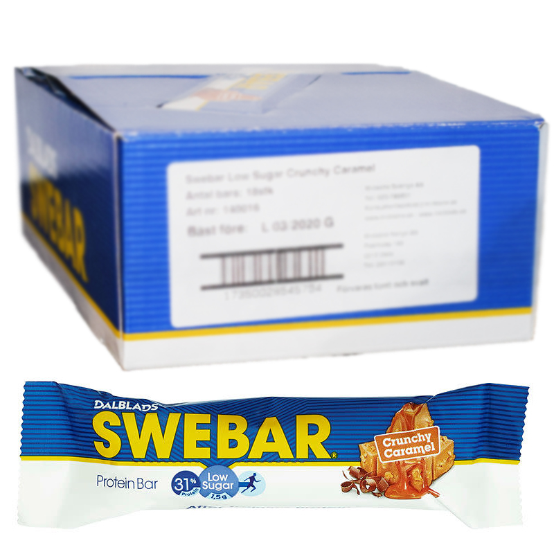 Proteiinipatukoita Crunchy Caramel 18kpl - 39% alennus
