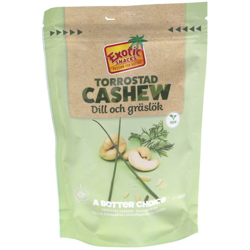 Luomu Cashewpähkinät Tilli & Ruohosipuli - 20% alennus