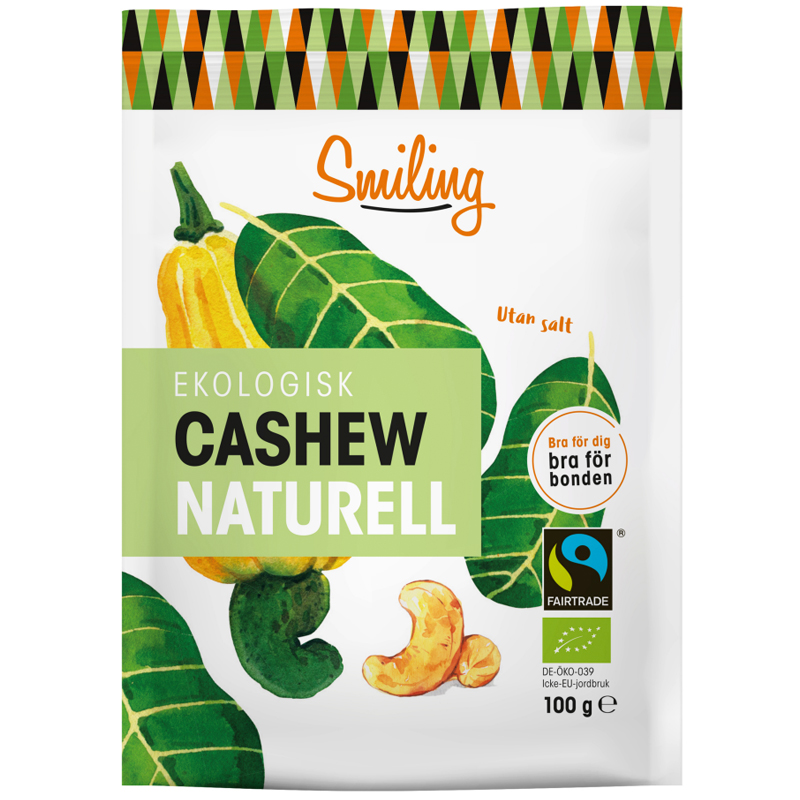 Luomu Cashewpähkinät Naturell - 34% alennus