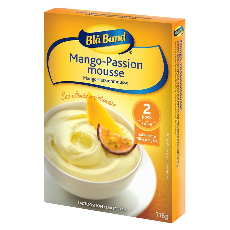 Mango- ja passionmousse 2 x 3 dl - 35% alennus
