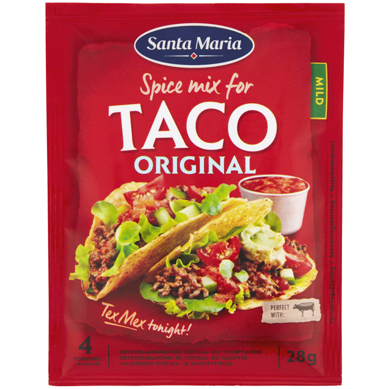 Mausteseos "Taco Original" Mild 28g - 0% alennus