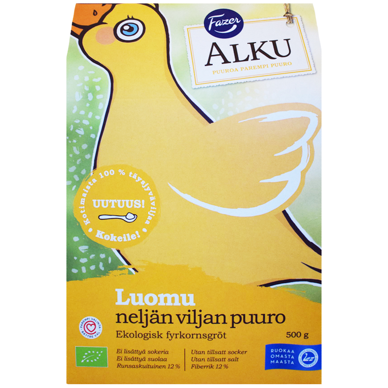 Luomu Neljän Viljan Puuro - 20% alennus